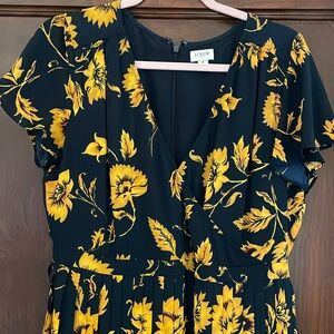 J. Crew Faux Wrap Midi Dress